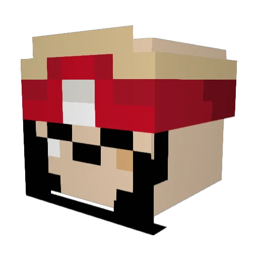 Mom_Invader Minecraft avatar head, 3D render