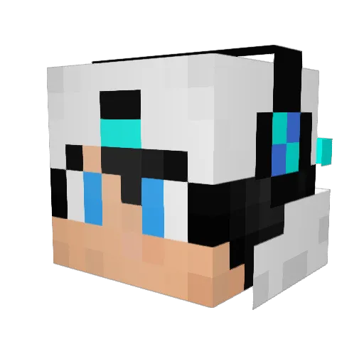Mom_xun Minecraft avatar head, 3D render