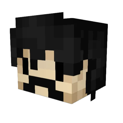 Mombaman Minecraft avatar head, 3D render