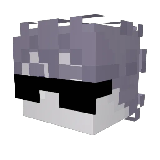 MomboSoup Minecraft avatar head, 3D render