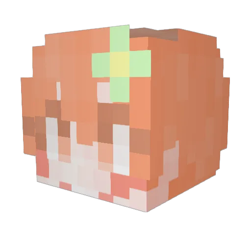 Momem Minecraft avatar head, 3D render