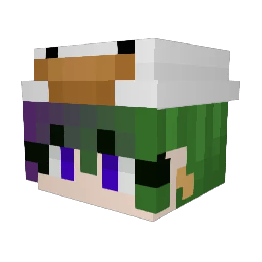 MomentaryUnicorn Minecraft avatar head, 3D render