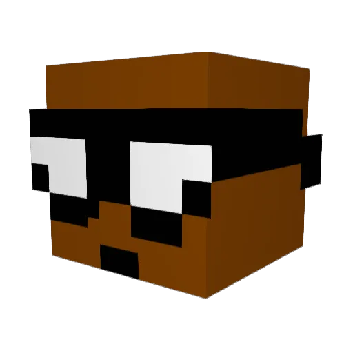 MomentoMeri Minecraft avatar head, 3D render