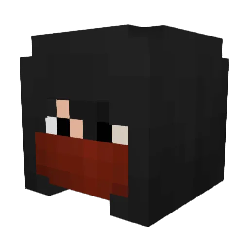 Momijigo Minecraft avatar head, 3D render
