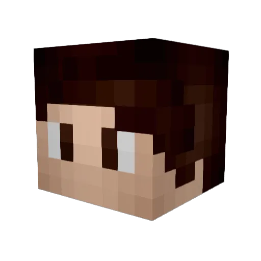 Mominat Minecraft avatar head, 3D render