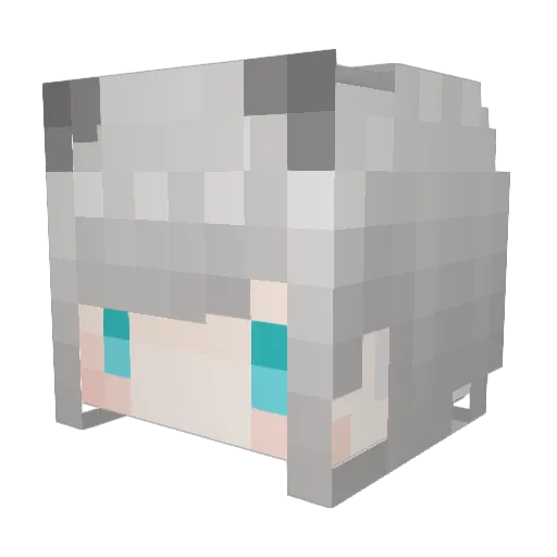 MomiziQQ Minecraft avatar head, 3D render