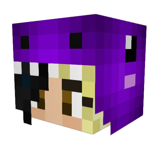 MommaLettuce Minecraft avatar head, 3D render
