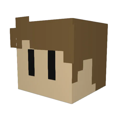 MommaRae Minecraft avatar head, 3D render