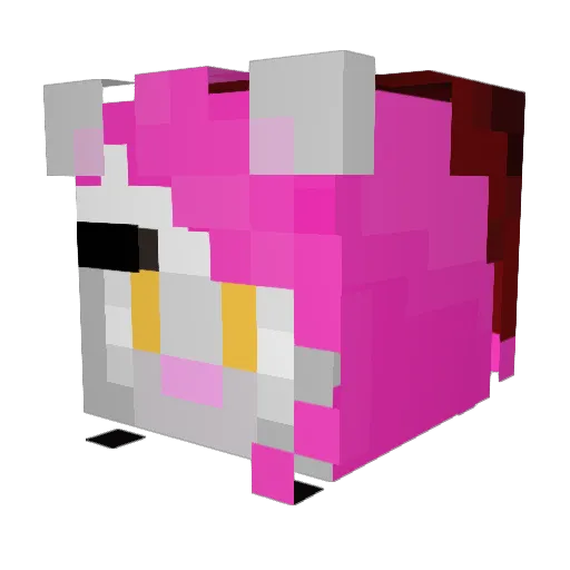 MommaSeals Minecraft avatar head, 3D render