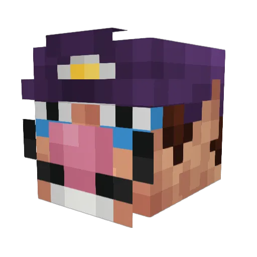 Mommavan_ Minecraft avatar head, 3D render