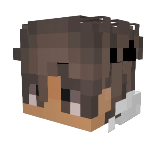 Momme69 Minecraft avatar head, 3D render