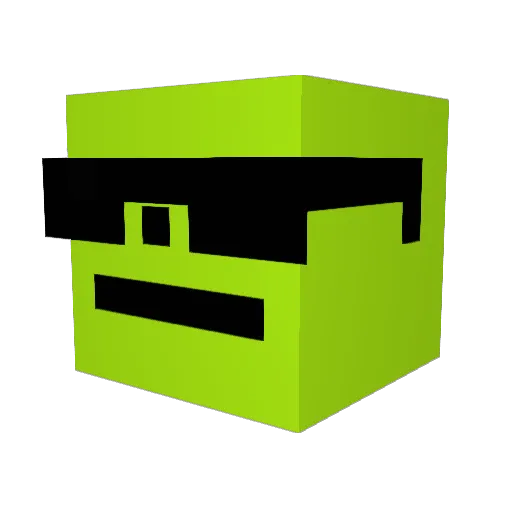 Mommemos Minecraft avatar head, 3D render