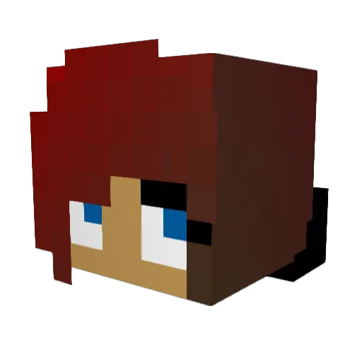 Mommy9998 Minecraft avatar head, 3D render