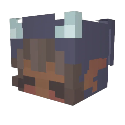 MommyBubbles Minecraft avatar head, 3D render
