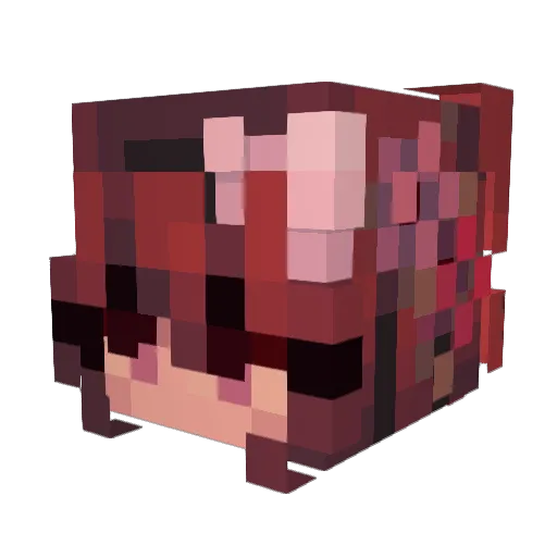 MommyCopeGaming Minecraft avatar head, 3D render