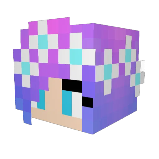 MommyFairy Minecraft avatar head, 3D render