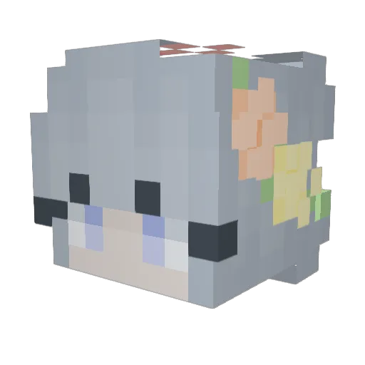 MommyMarss Minecraft avatar head, 3D render