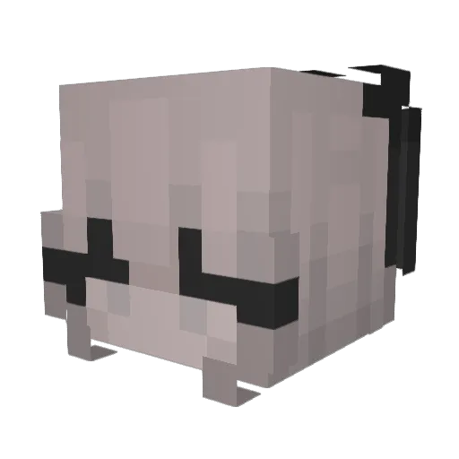 MommyMilkies Minecraft avatar head, 3D render