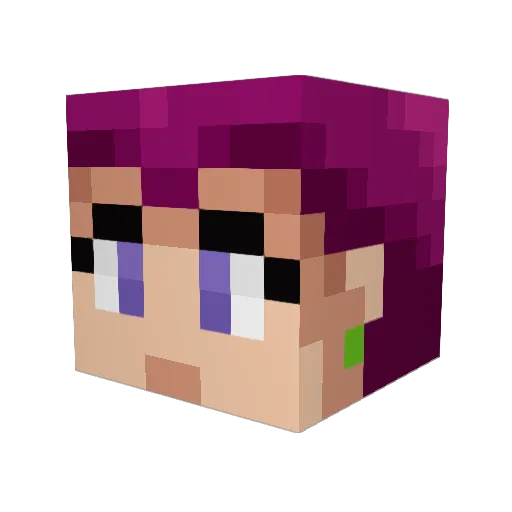 MommyPanda Minecraft avatar head, 3D render
