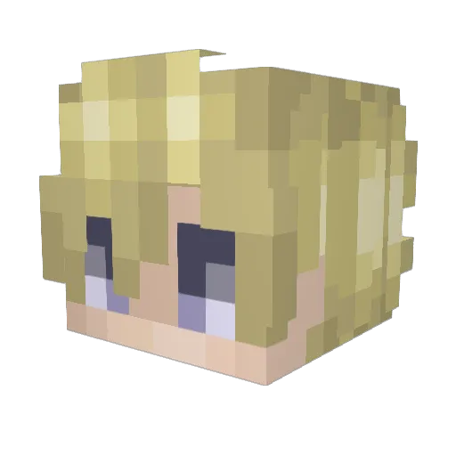 MommyPorcupine Minecraft avatar head, 3D render