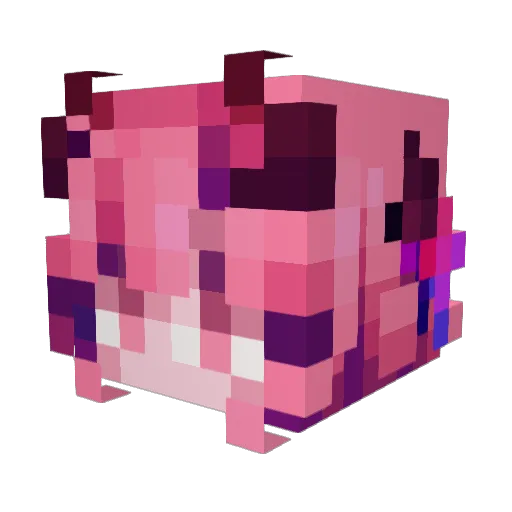 MommyRuKi Minecraft avatar head, 3D render