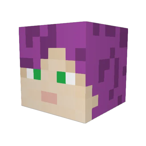 Mommykinz Minecraft avatar head, 3D render