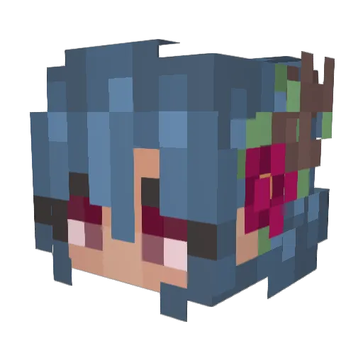 Mommylight Minecraft avatar head, 3D render