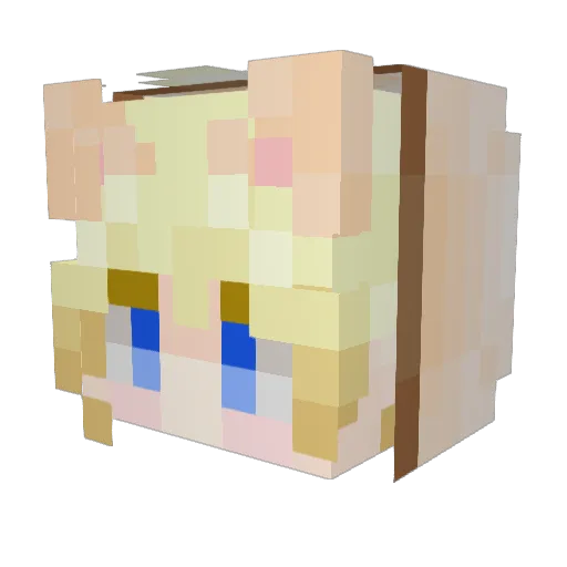 MommysFemboy Minecraft avatar head, 3D render