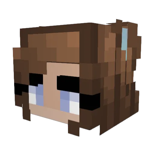 MommyyyAce Minecraft avatar head, 3D render