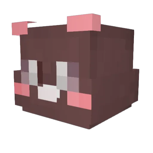 Momo026 Minecraft avatar head, 3D render