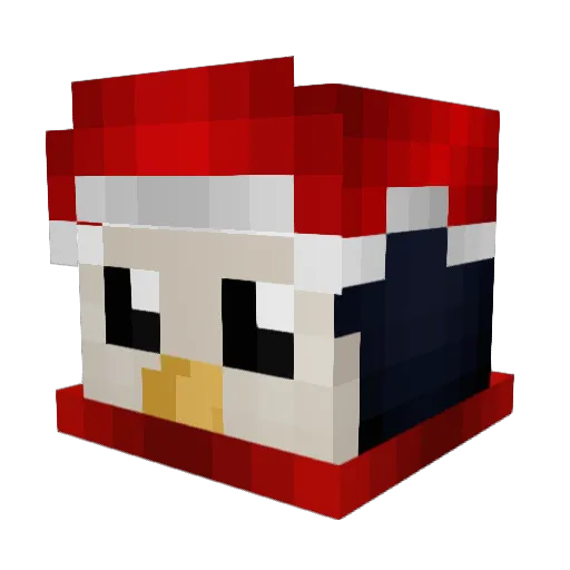 Momo1912 Minecraft avatar head, 3D render