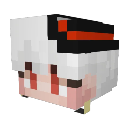 Momo2011 Minecraft avatar head, 3D render