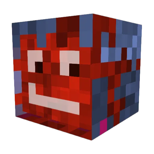 Momo4MC Minecraft avatar head, 3D render
