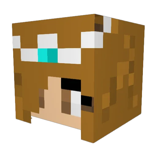 MomoBeal Minecraft avatar head, 3D render