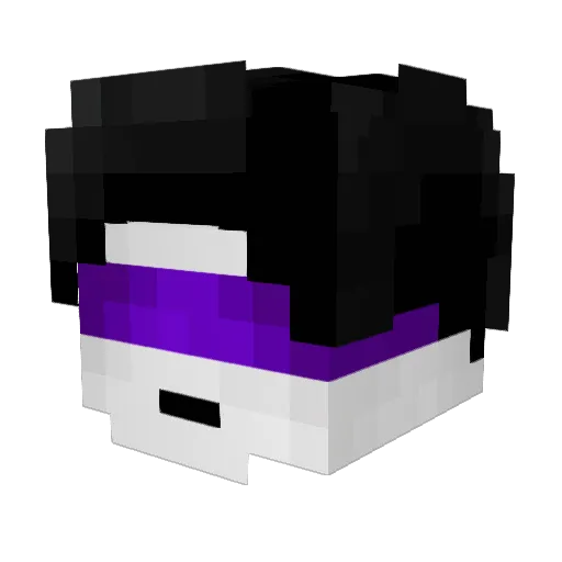 MomoBuilds Minecraft avatar head, 3D render