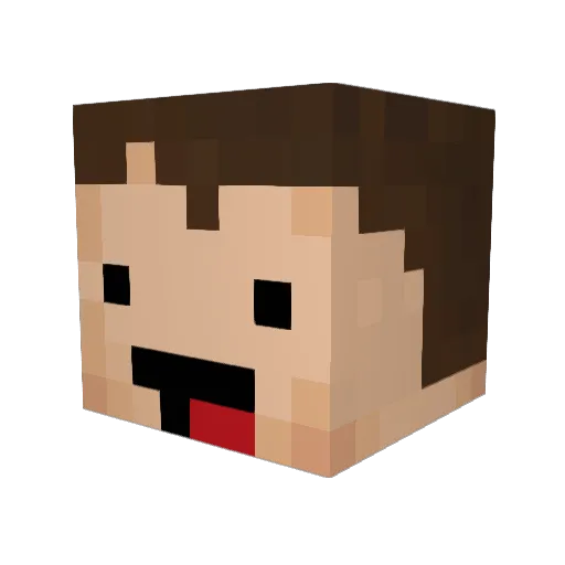 MomoCrafter21 Minecraft avatar head, 3D render