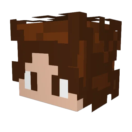 MomoHafiy Minecraft avatar head, 3D render