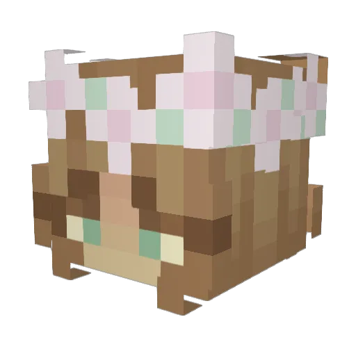 MomoMaruuu Minecraft avatar head, 3D render
