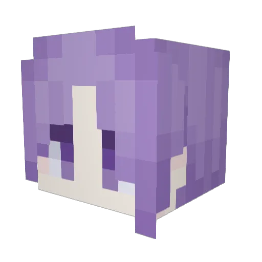 MomoMikage Minecraft avatar head, 3D render