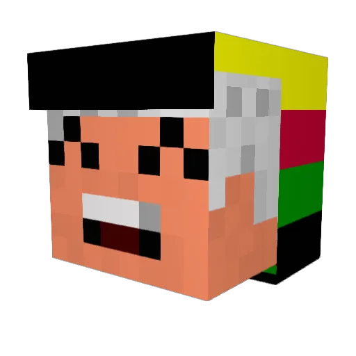 MomoRedbull Minecraft avatar head, 3D render