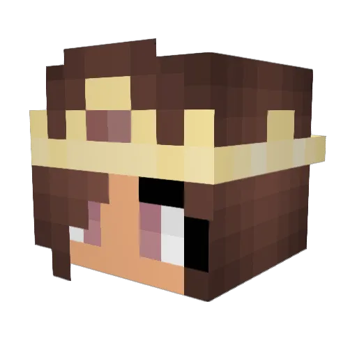 Momo_Kitagawa Minecraft avatar head, 3D render
