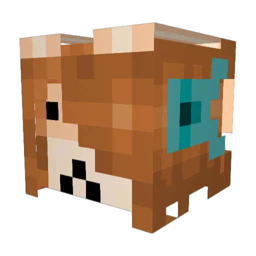 Momo_venus Minecraft avatar head, 3D render