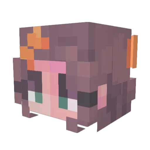 Momochis7 Minecraft avatar head, 3D render