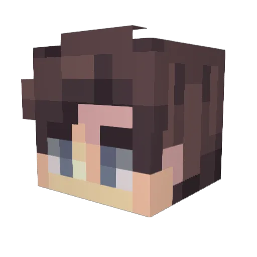MomoeZ Minecraft avatar head, 3D render