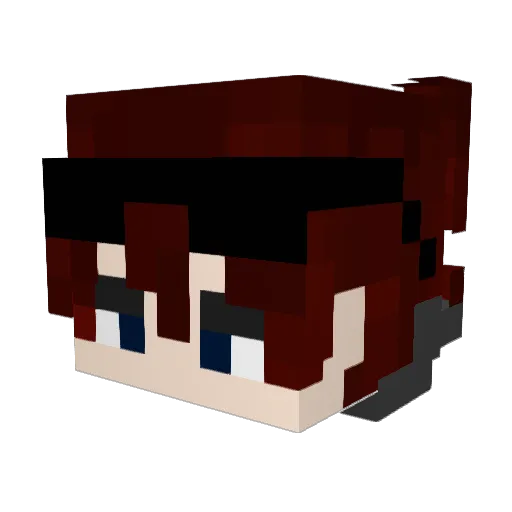 Momoi_MC Minecraft avatar head, 3D render