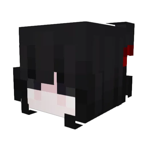 Momokkichi Minecraft avatar head, 3D render