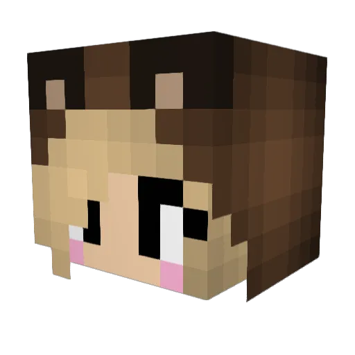 Momoko_Matsuda Minecraft avatar head, 3D render