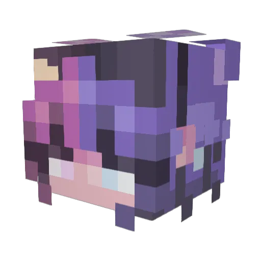 Momolucario Minecraft avatar head, 3D render