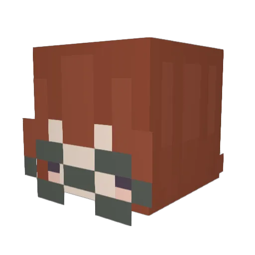 Momomodski Minecraft avatar head, 3D render