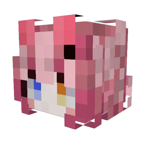 Momomomo9 Minecraft avatar head, 3D render